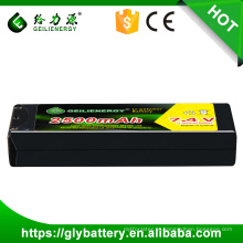 Bloco duro 2500mah 45c 7.4v 2s2p da bateria de Lipo do brinquedo de Rc do caso